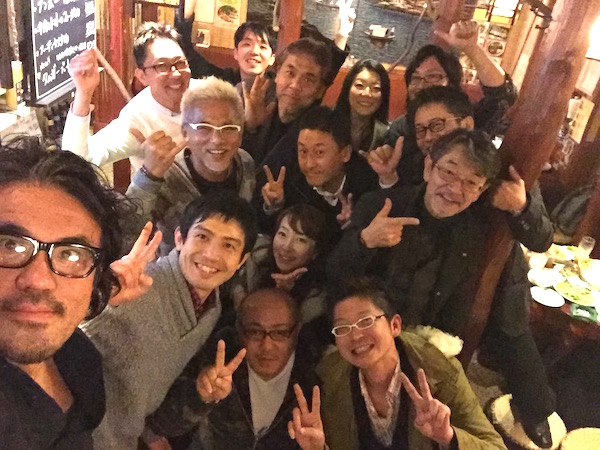 エクスマ71期の皆さんと打ち上げ風景。