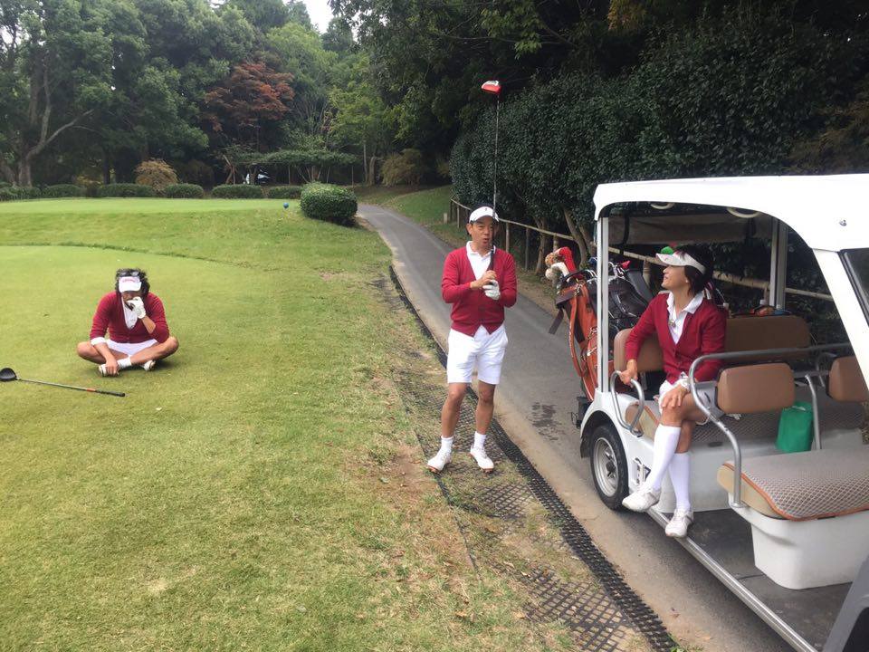チーム短パンゴルフコンペの幹部メンバー。