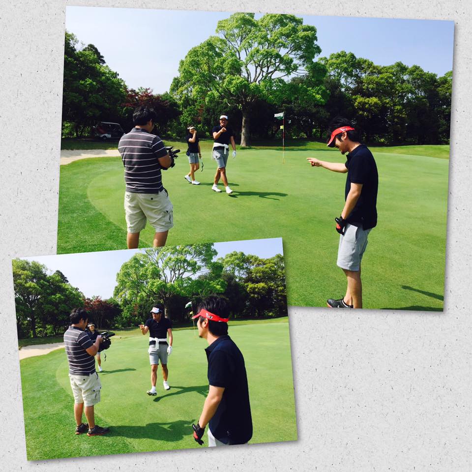 チーム短パンゴルフの収録に来たり。