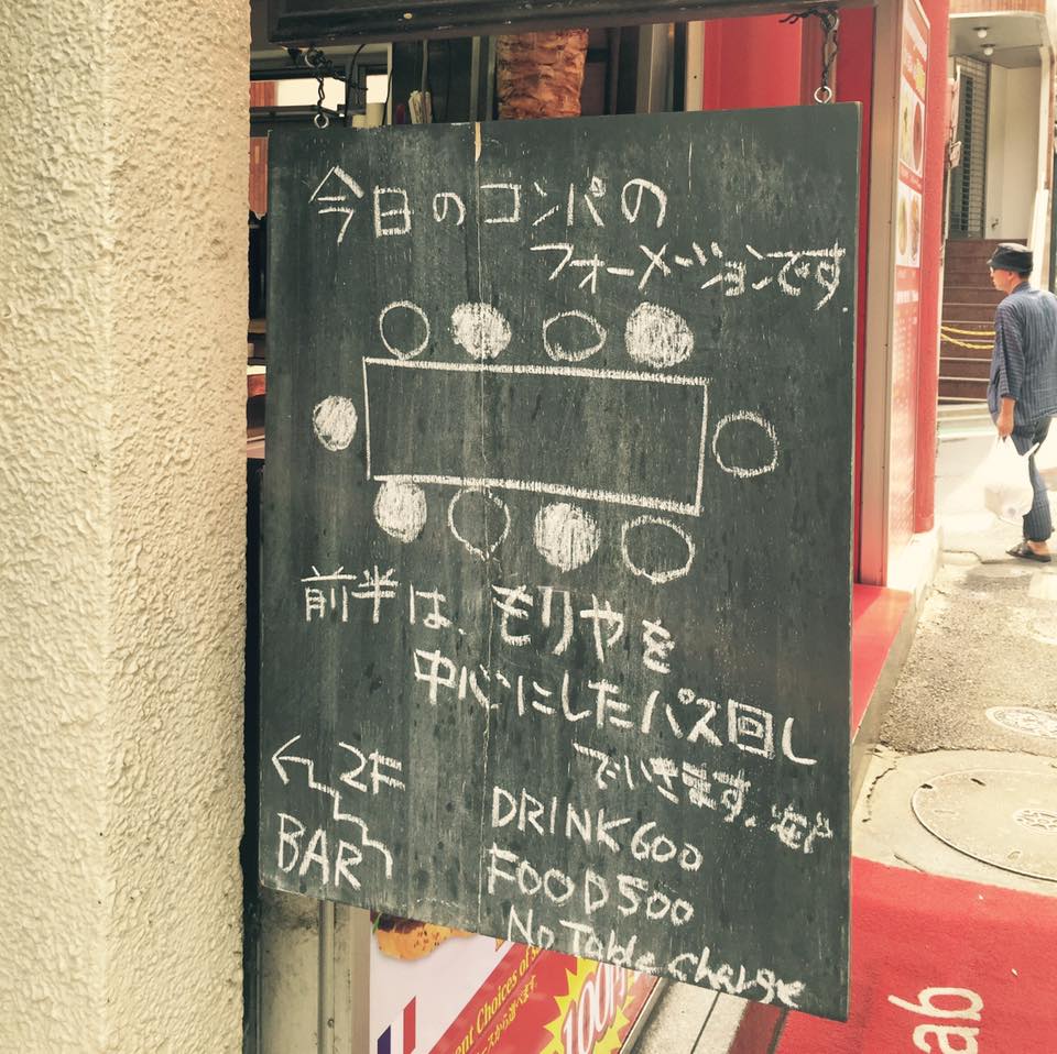 今日のコンパのフォーメーションです。って、ただの席割りやないか!