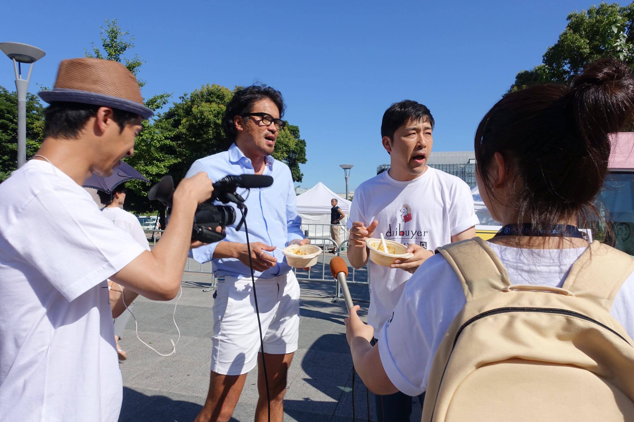 ボクとあべこうじさんの野外トークは圧巻?!(笑)