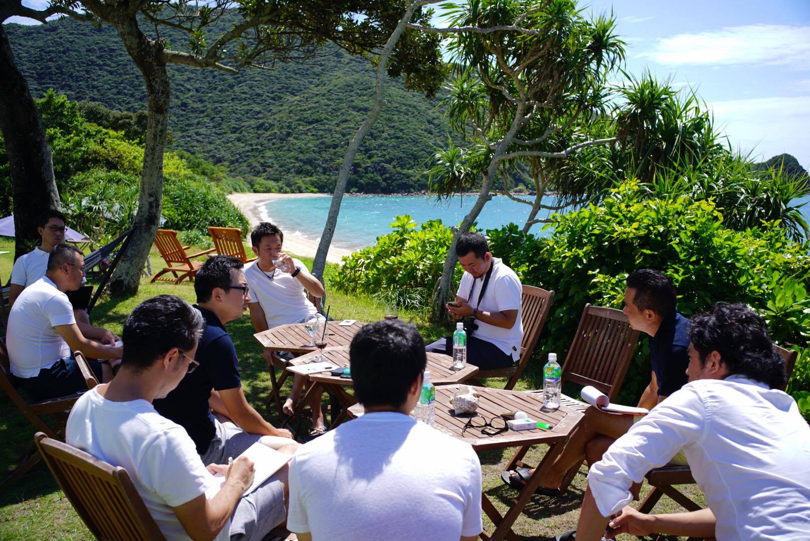 場所を移し、青空研修に