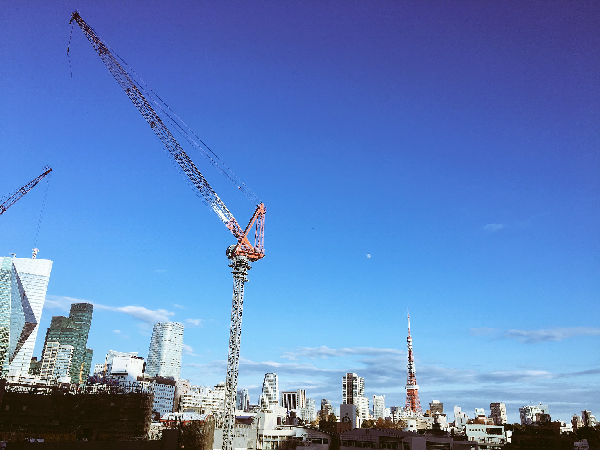 今日の東京は空がとっても澄んでいてキレイでした